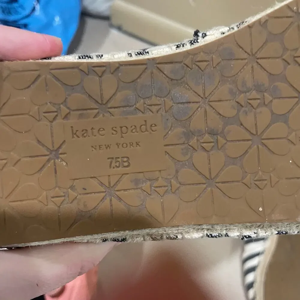Kate spade garden zebra espadrilles